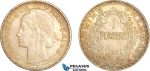 A7/225, French Indo-China, 1 Piastre 1931, Paris Mint, Silver, KM# 19, Amber toning! EF-UNC