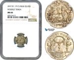 A7/332, Iran, Nouruz Token AH1331 (1913) Silver, NGC MS65, Top Pop! Single finest graded!