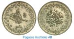 A88, Ottoman Empire/Turkey, Abdul Hamid II, 5 Kurush AH1293/11, Silver, UNC!