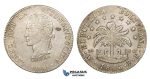 AA036-R, Bolivia, 8 Soles 1863 PTS FP, Potosi, Silver, XF-AU