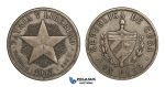 AA285, Cuba, Star Type Peso 1915, Philadelphia, Silver, VF