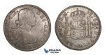 AA292A, Guatemala, Charles IV, 2 Reales 1800 NG M, Nueva Guatemala, Silver, Toned XF-AU