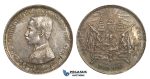 AA318, Thailand, Rama V, 1 Baht ND (1876-1900) Silver, Fine Toning, AU-UNC