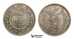 AA321, Tunisia, Ali Bey, 2 Francs 1891-A, Paris, Silver, Toned AU