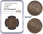 AA343-R, Australia, George V, Penny 1920 (S) No Mintmark, Sydney, NGC VF35BN