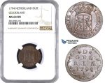 AA700, Netherlands, Gelderland, Duit 1794, NGC MS64BN, Pop 3/0