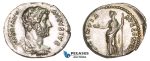 AA753, Roman Empire, Hadrian (117-138 AD) AR Denarius (3.66g) Rome, 132-34 AD, Clementia, Lustrous AU-UNC