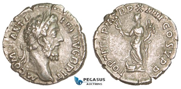 AA754, Roman Empire, Commodus (177-192 AD) AR Denarius (2.48g) Rome, 188-89 AD, Fortuna