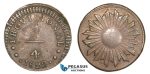 AA812, Peru, Provisional coinage, 1/4 Real 1822, planchet flaw, XF-AU