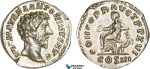 AB071, Roman Empire, Marcus Aurelius (161-180 AD) AR Denarius (3.43g) Rome, 162 AD, Concordia, Lustrous aUNC