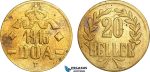 AB097, German East Africa (DOA) 20 Heller 1916-T, Tabora, Brass, UNC (Corrosion spots)