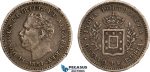 AB116, India (Portuguese) Luiz I, 1/8 Rupia 1881, Silver, Toned VF-XF (Few edge nicks)