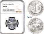 AB290, Biafra, 2 1/2 Shillings 1969, NGC MS64