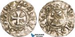 AB348, France, Carolingians, Conrad le Pacific (the Peaceful) (937-993) Denier, Lucdunus (Lyon), Silver (1.09g)