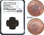 AB500, Mombasa, Pice 1888 C/M, Calcutta, NGC UNC Details