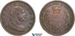 AB523, Essequebo & Demarary, George III, 1 Stiver 1813, aVF, small edge bump