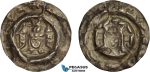 AB831, Bohemia, Premysl Ottokar II, Brakteat ND (1260-78) Silver (0.54g) Die crack, aXF