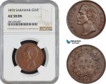 AB913, Sarawak, C. Brooke Rajah, 1 Cent 1870, NGC AU58BN