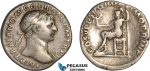 AB991, Roman Empire, Trajan (AD 98-117) AR Denarius (3.11g) Rome, AD 108-109., Roma