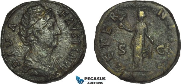 AB997, Roman Empire, Faustina I (AD 141-161) Æ Sestertius (21.18g) Rome, AD 146-161, Aeternitas
