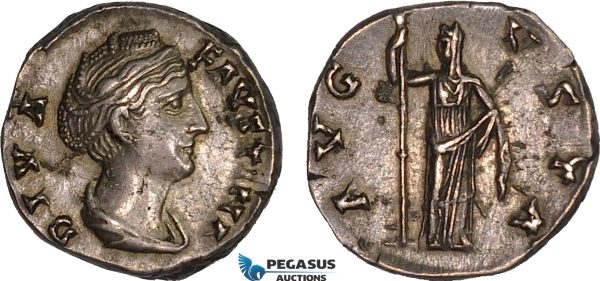 AB998, Roman Empire, Faustina I (AD 141-161) AR Denarius (3.80g) Rome, 146-161, Ceres