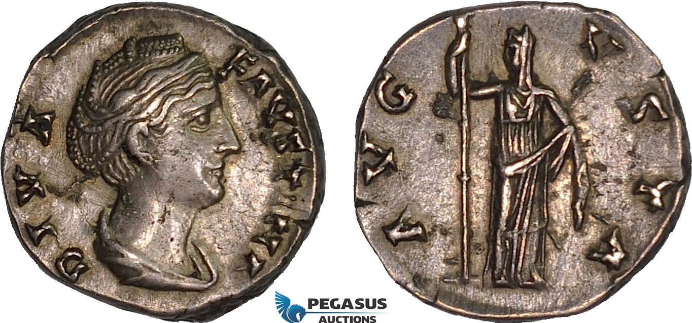 AB998, Roman Empire, Faustina I (AD 141-161) AR Denarius (3.80g) Rome, 146-161, Ceres