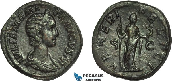 AC011, Roman Empire, Julia Mamaea (AD 222-235) Æ Sestertius (20.27g) Rome, AD 224, Venus