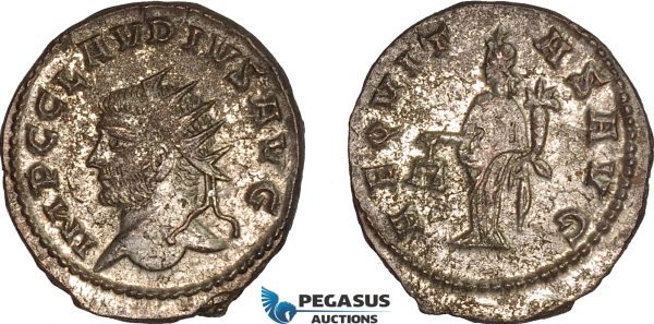AC028, Roman Empire, Claudiu II Gothicus (AD 268-270) Æ Antoninian (3.35g) Antioch, Aequitas