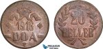 AC104, German East Africa (DOA) 20 Heller 1916-T, Tabora, Lustrous UNC (Scratched)