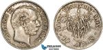 AC206, Danish West Indies, Christian IX, 10 Cents 1878, Copenhagen, Silver, Toned AU
