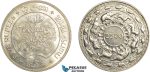 AC616, Ceylon, 5 Rupees 1957 (2500 Years Buddhism) Silver, Lustrous UNC