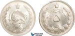 AC626, Iran, Reza Shah, 5 Rials SH1311(1932) Silver, Lightly cleaned UNC