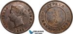 AC641, Cyprus, Victoria, 1/2 Piastre 1882-H, Heaton, Lustrous UNC, Spots/Small scratch