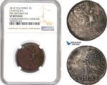 AC862, Colombia, Cartagena, Pre-Republican, 2 Reales 1814 "Normal 4" NGC VF Det. Rare!