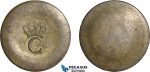 AC889, French Colonies (West Indies) Louis XVI, Stampee ND (1779) Brass, AU
