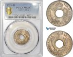 AD003, British East Africa, George V, 1 Cent 1916-H, Heaton, PCGS MS65