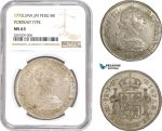 AD034, Peru, Charles III, 8 Reales 1772 LIMA JM,  Silver "Portrait Type" NGC MS63, Pop 1/0, Very Rare!