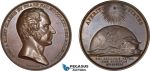 AD103, Sweden, Bronze Medal 1841 (Ø43mm, 37g) by Lundgren, Gustav af Klint, Admiral & Cartographer