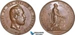 AD105, Sweden, Karl XV, Bronze Medal 1868 (Ø58mm, 71.5g) by Ericsson, Lund University, Owl, Minerva