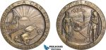 AD115, Sweden & United States, Bronze Medal 1928 (Ø70mm, 120g) General Motors, Car, Viking Ship
