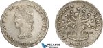 AD247, Bolivia, 8 Soles 1861 PTS FJ, Potosi, Silver, Lightly Cleaned XF