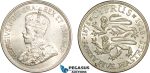 AD261, Cyprus, George V, 45 Piastres 1928, London, Silver, Lightly cleaned UNC