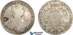 AD287, Netherlands East Indies, Madura Island, Sultan Paku Nata Ningrat, Ducaton ND (1811-54) countermarked Madura Star on Maria Theresia Taler 1754, Hall, Silver, Cleaned F-VF, c/s Strong