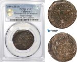 AD334, Colombia, Siege of Cartagena, 2 Reales ND (1815) Restrepo 118.1, PCGS VF25, Rare!