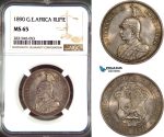 AD463, German East Africa (DOA) Wilhelm II, 1 Rupie 1890, Silver, NGC MS65
