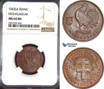 AD471, Madagascar, 1 Franc 1943-SA, NGC MS64BN