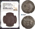 AD488, Scotland, James VI, 2/3 Ryal 1578, Thistle Revaluation C/S on Mary & Darnley 1565, Silver (20.54g) NGC VF30 / XF Standard