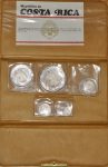 AD567, Costa Rica, 5-Piece silver Proof Set 1969: 2, 5, 10, 20 & 25 Colones, in original packing, COA #235