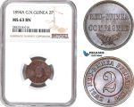 AD669, German New Guinea, 2 Pfennig 1894-A, Berlin, NGC MS63BN