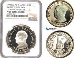 AD787-R, United Arab Emirates, Ras Al-Khaimah, 10 Riyals 1970, Silver, "Dwight Eisenhower" NGC PF66UC